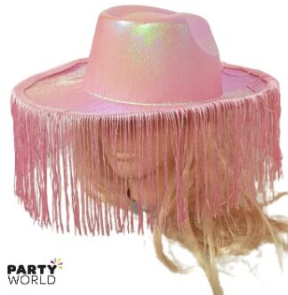 shiny pink cowboy cowgirl hat