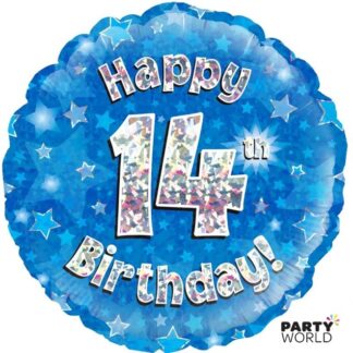 14th birthday foil balloon