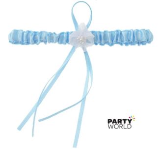 blue garter for wedding