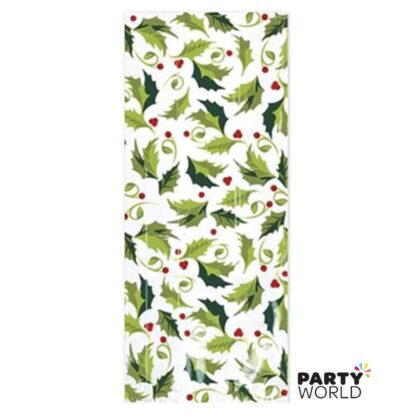 christmas holly party bags