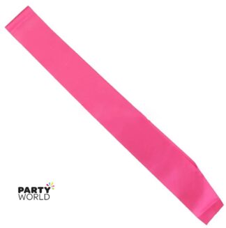 hot pink plain sash