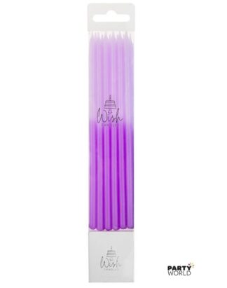 lilac purple long candles