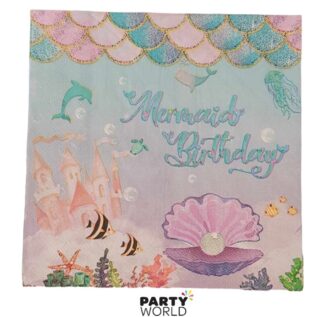 mermaid party napkins