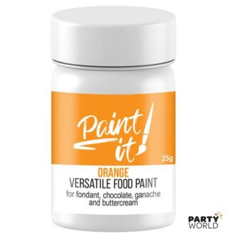 orange edible food paint