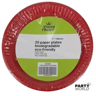 red paper plates