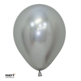 reflex silver latex mini balloons