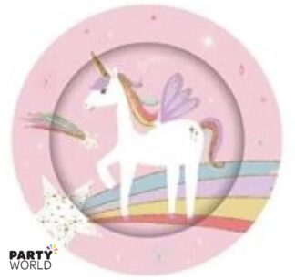 unicorn pink paper plates