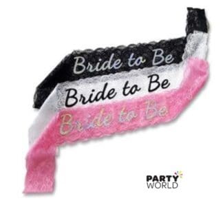 bride to be lace sash