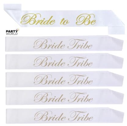 bride tribe bride to be sash set