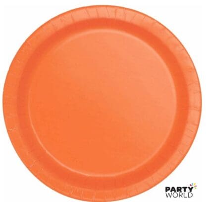 orange paper plates
