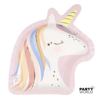 unicorn shaped paper plates