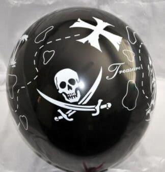 Pirate Print Black and White Balloons (6pk)