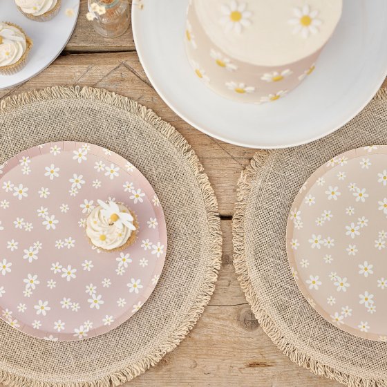 Ditsy Daisy Floral Party Paper Plates (8)