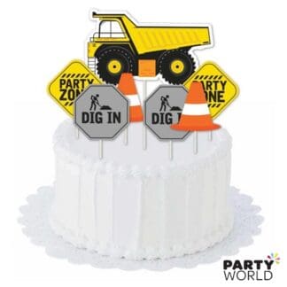 construction party cake topper