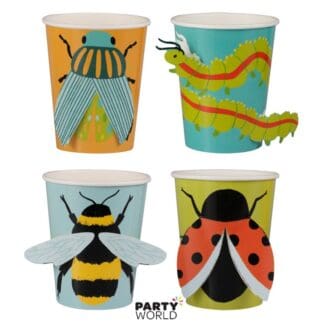 insects bugs paper cups