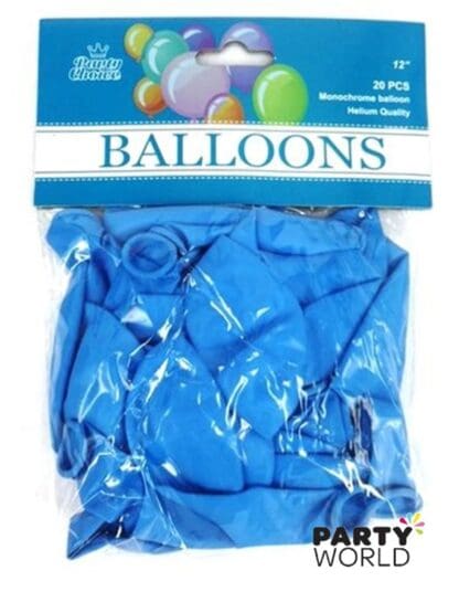 Light Blue Latex Balloons (20pk) Plain Coloured Latex Balloons (25-30cm) For air or helium filling. 3