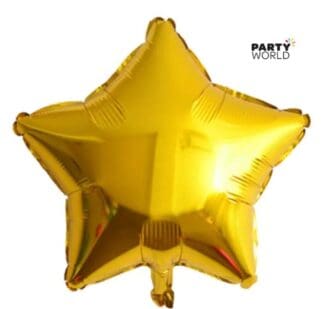 gold star shaped foil balloon