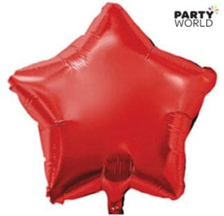 red star shaped foil balloon