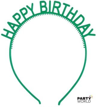 green birthday headband