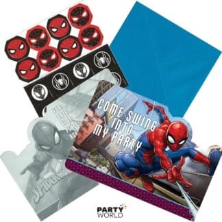 spiderman party invitations