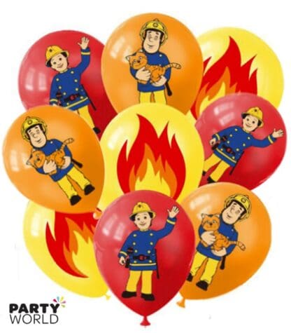 fireman sam latex balloons