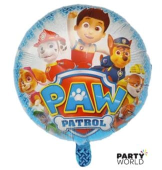 paw patrol foil balloon