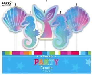mermaid under the sea party candles